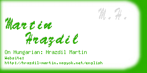 martin hrazdil business card